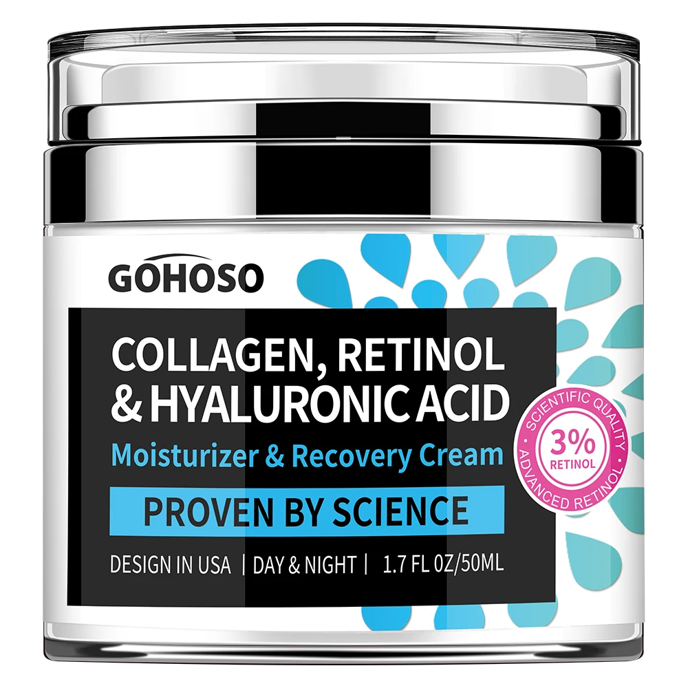 ENVISHA Skin Care Collagen Retinol Hyaluronic Acid Face Cream Firming Whitening Anti-Aging Wrinkle Moisturizing Hydrating