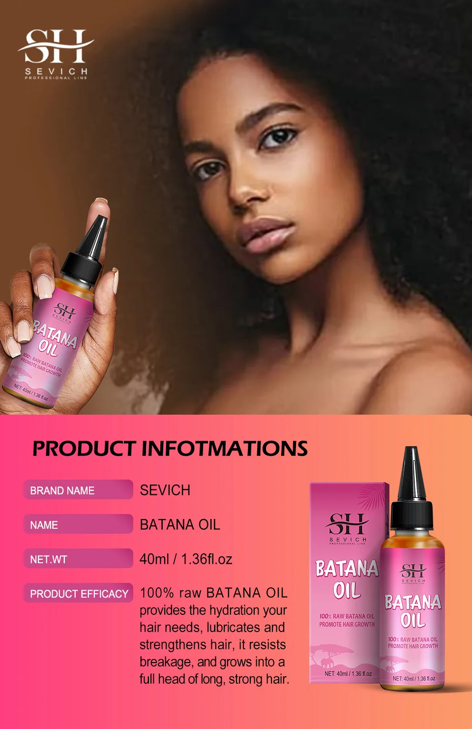 100% Batana Hair Fast Growth Oil Set African Crazy Traction Alopecia Batana Hair Mask Anti Hair Break Hair Regrowth Treatment
