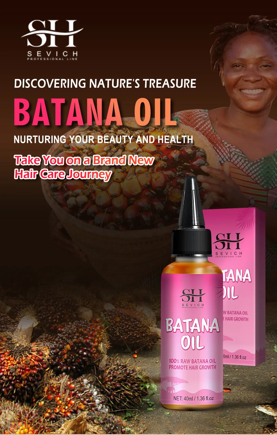 100% Batana Hair Fast Growth Oil Set African Crazy Traction Alopecia Batana Hair Mask Anti Hair Break Hair Regrowth Treatment