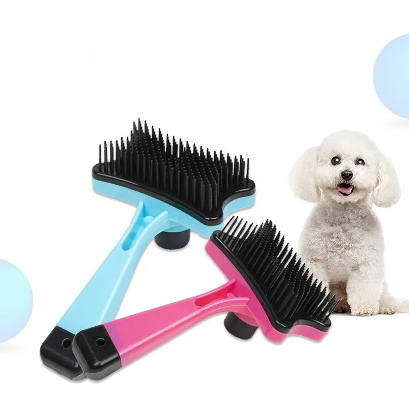Pet Hair Removal Brush Cat Hair Removal Dog Hair Cleaner One Click Hair Removal Massage Comb