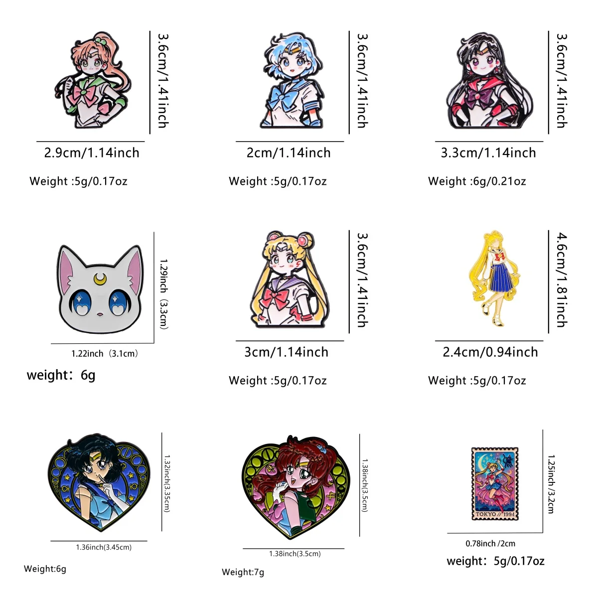 Cartoon Anime Brooches For Women Kawaii Enamel Pin Fashion Metal Badge Jewelry Clothing Backpack Accessories Girls Gift