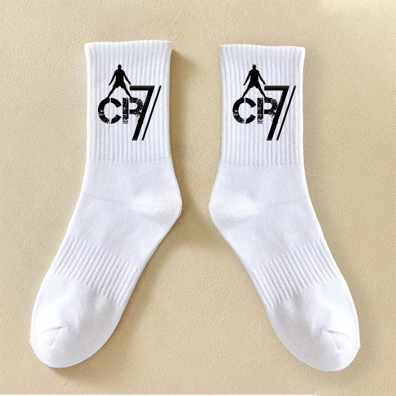 Cristiano Ronaldo Kids Long Socks CR7 Fashion Printed Hosiery Summer Breathable Thin Socks Outdoor Sports Socks Birthday Gifts