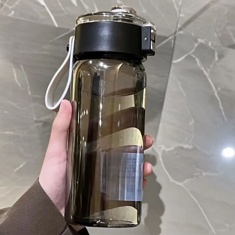 600ML CR7 Sports Water Bottles Cartoon Football Star Ronaldos Large Water Cups New Outdoor Transparent Drinking Bottle Kids Gift