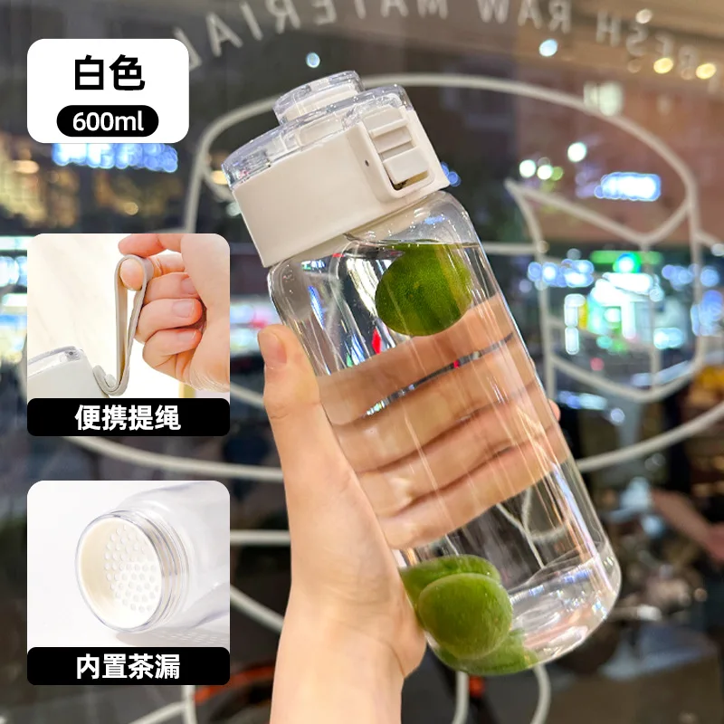 600ML CR7 Sports Water Bottles Cartoon Football Star Ronaldos Large Water Cups New Outdoor Transparent Drinking Bottle Kids Gift