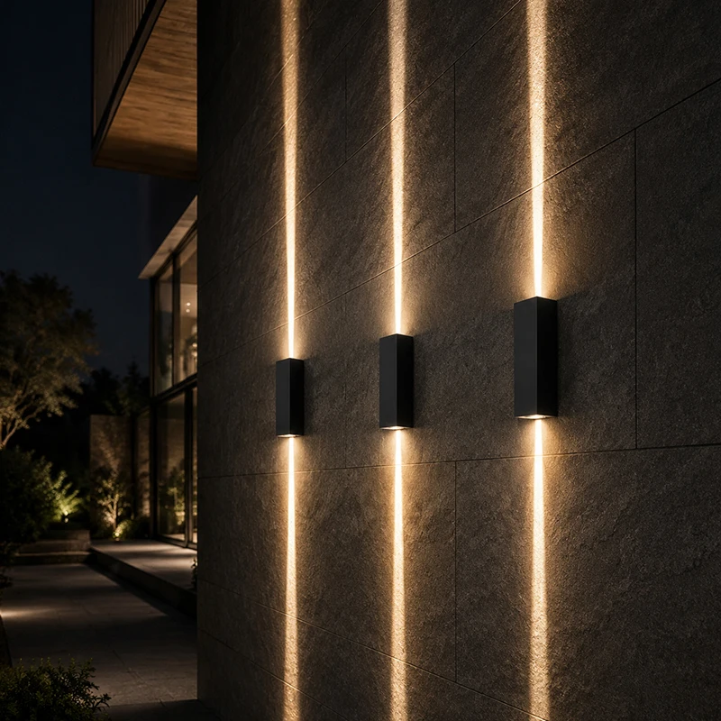 Modern Minimalist 12W LED Outdoor Wall Light Waterproof IP65 Up Down Narrow Beam Aluminum Porch Sconce Garden Lamp AC85-265V