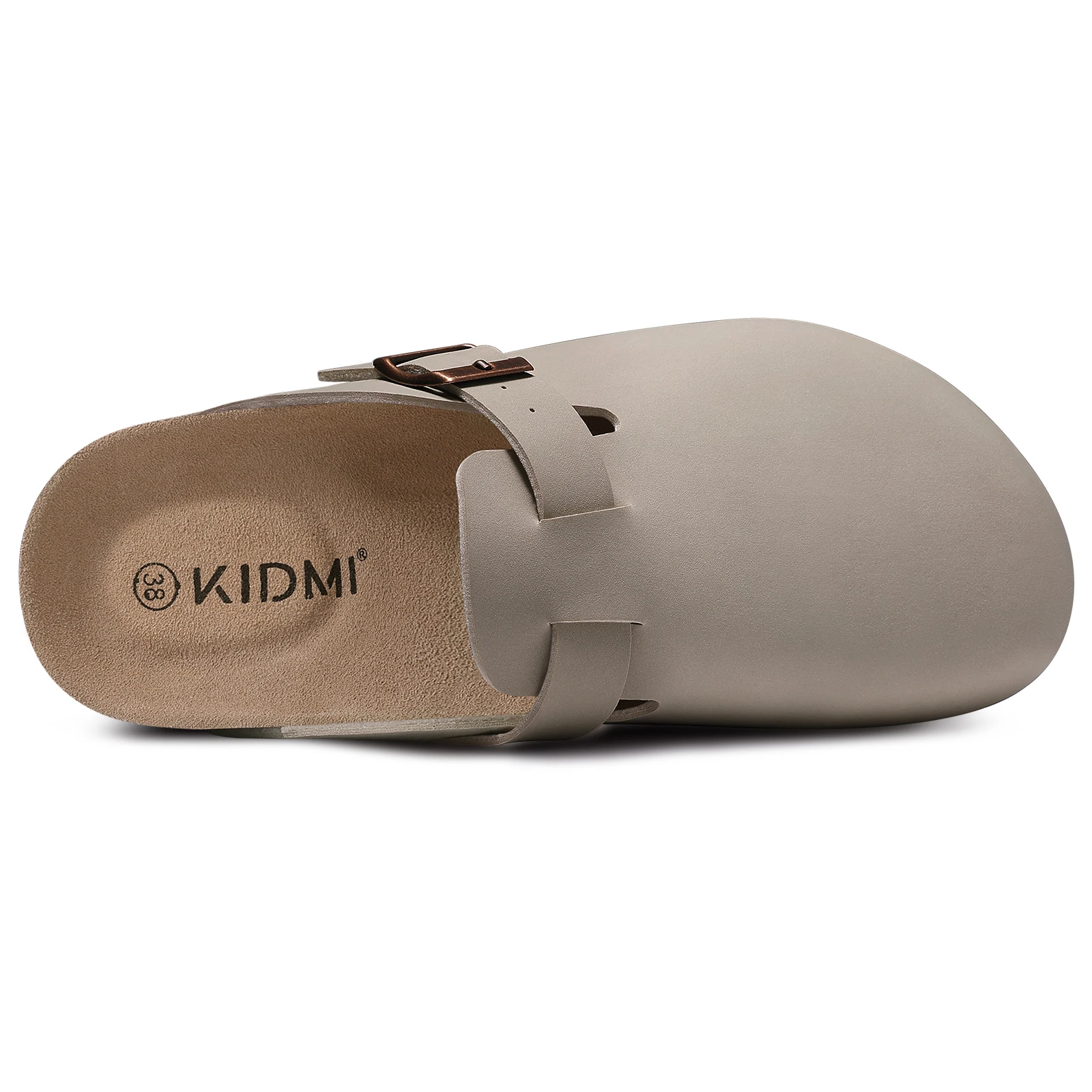 Kidmi New Faux Suede Clogs for Women Men Clogs Soft Cork Footbed Mules Comfort Potato Shoes with Arch Support Beach Sandals