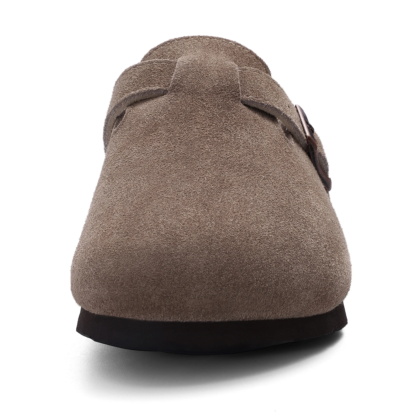 Kidmi New Faux Suede Clogs for Women Men Clogs Soft Cork Footbed Mules Comfort Potato Shoes with Arch Support Beach Sandals