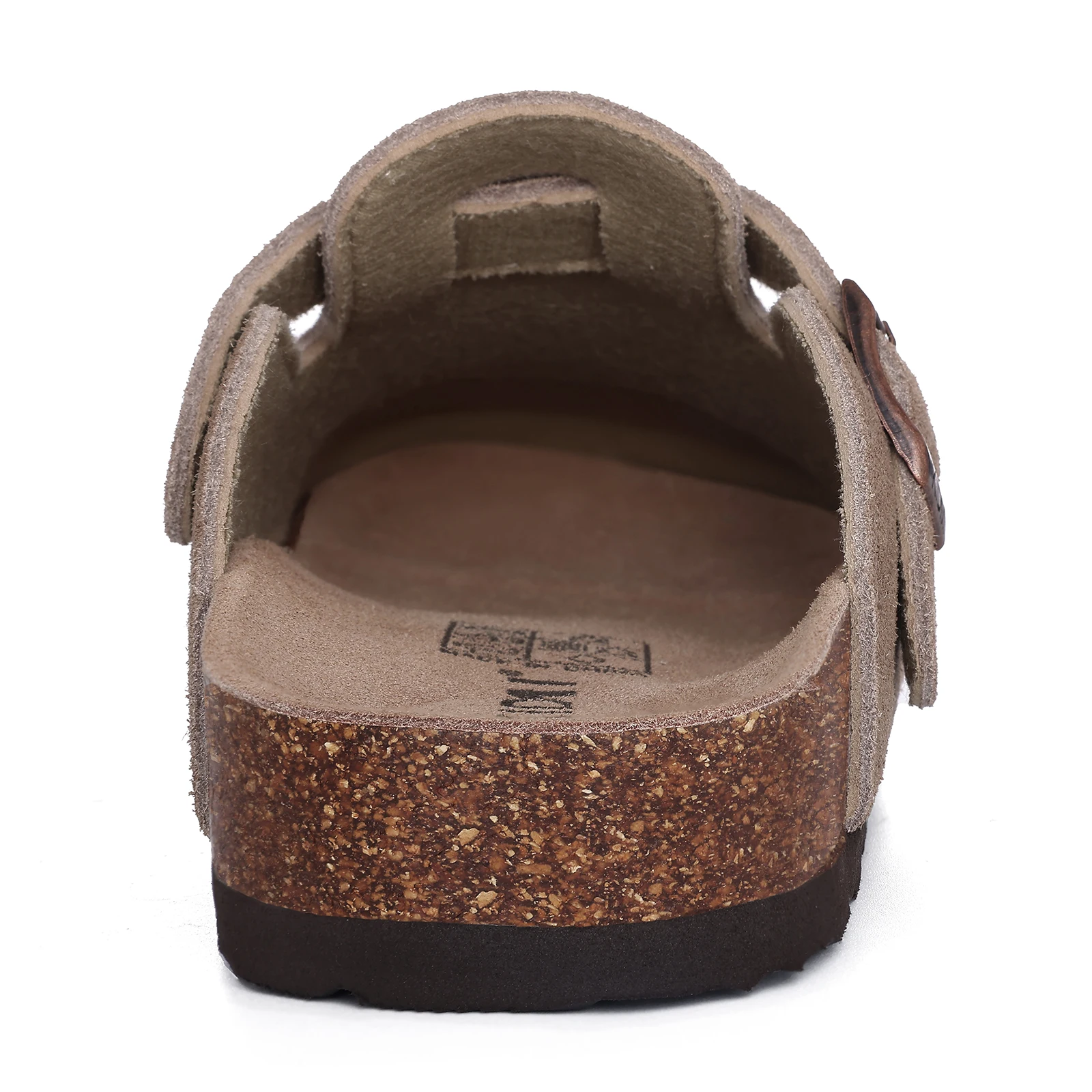 Kidmi New Faux Suede Clogs for Women Men Clogs Soft Cork Footbed Mules Comfort Potato Shoes with Arch Support Beach Sandals