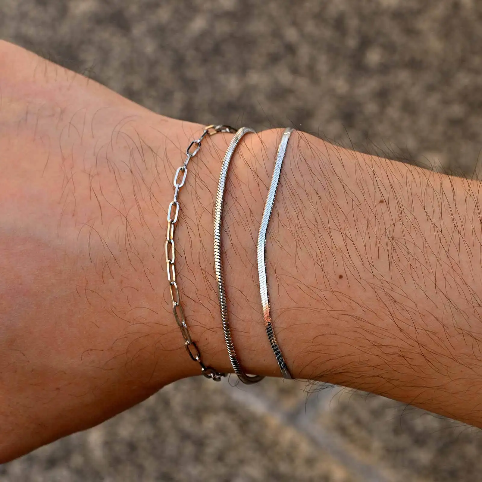 1/2/3pcs Chain Bracelet for Men Women,Stainless Steel Twisted Rope Cuban Chain Wristband,Hip Hop Minimalist Jewelry Gift