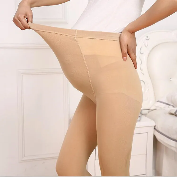 Spring Autumn Velevt Tights For Pregnant Women Adjustable High Waist Maternity Pantyhose U-shaped Belly Support Sock