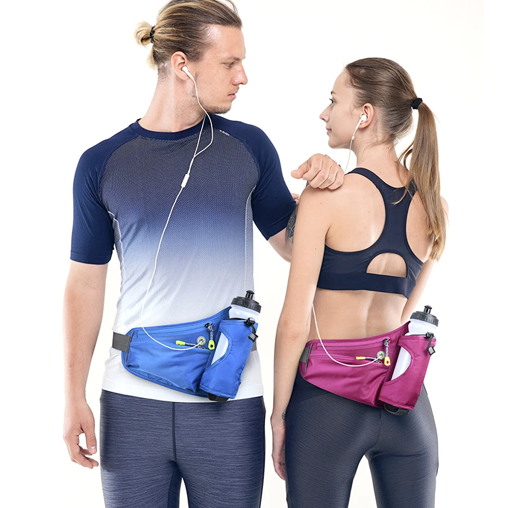 Fanny Pack with Water Bottle Holder Crossbody Bag with Extension Strap Running Belt Hydration Waist Pack for Walking Running