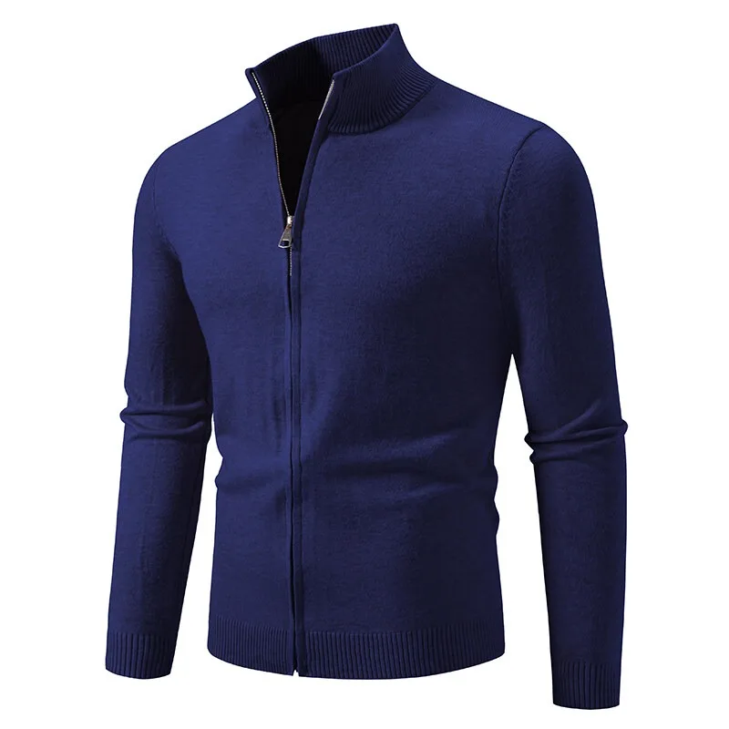 Animal Game Men's Zipper SweatCoats Casual Cardigan Sweaters Stand Cold Blouse Knitwear Winter Outdoor Jumper Warm Streetwear