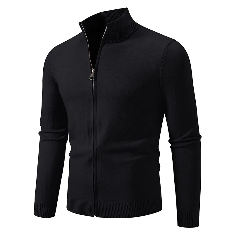 Animal Game Men's Zipper SweatCoats Casual Cardigan Sweaters Stand Cold Blouse Knitwear Winter Outdoor Jumper Warm Streetwear