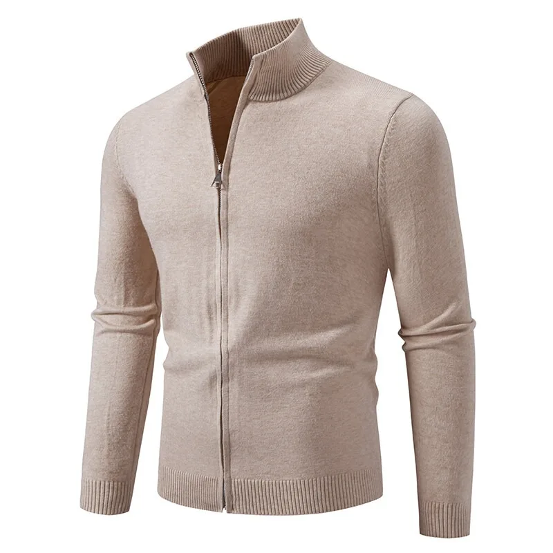 Animal Game Men's Zipper SweatCoats Casual Cardigan Sweaters Stand Cold Blouse Knitwear Winter Outdoor Jumper Warm Streetwear