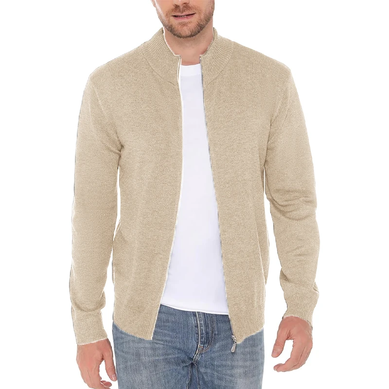 Animal Game Men's Zipper SweatCoats Casual Cardigan Sweaters Stand Cold Blouse Knitwear Winter Outdoor Jumper Warm Streetwear