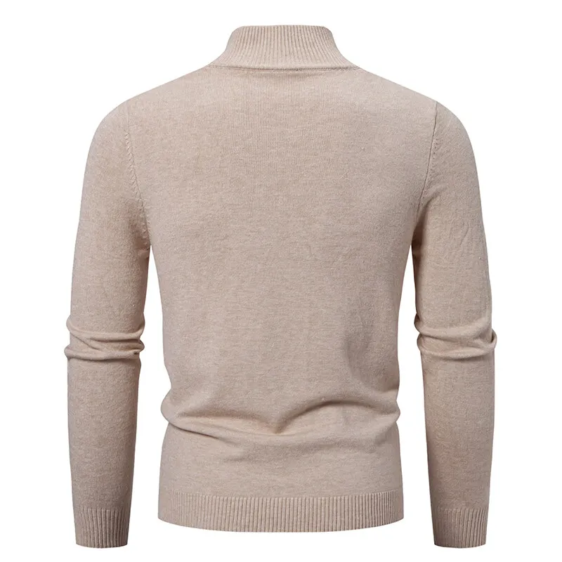 Animal Game Men's Zipper SweatCoats Casual Cardigan Sweaters Stand Cold Blouse Knitwear Winter Outdoor Jumper Warm Streetwear