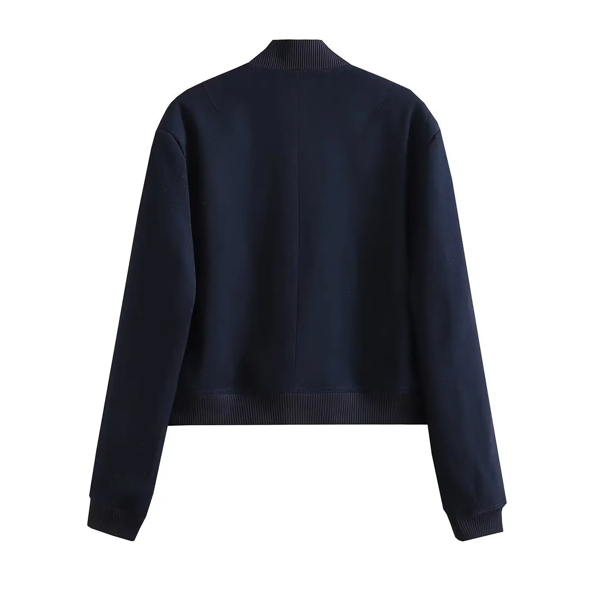 Women Fashion Jacket Solid Color Coat Autumn Winter Button Baseball Aviator Cropped Jackets For Women Long Sleeve Crop Outerwear