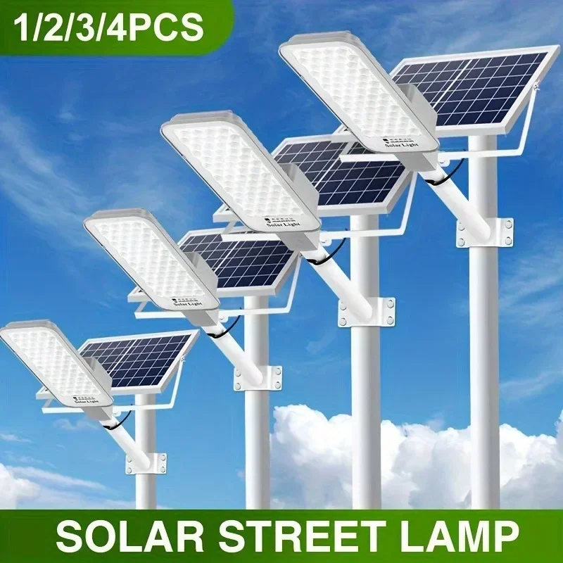 Swiatla Solar Street Lights Outdoor, 1000W Dusk to Dawn Security Lamp with 6000mAh Battery 128 LEDs Ultra Bright Solar Powered Area Light IP66 Waterproof for Driveway, Garden, Street, Patio, Yard, Pathway, Garage, Parking Lot, Basketball Court, Wall Mount