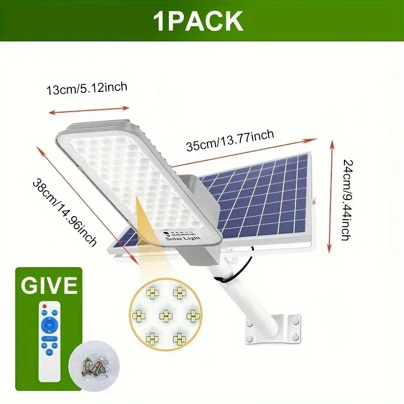 Swiatla Solar Street Lights Outdoor, 1000W Dusk to Dawn Security Lamp with 6000mAh Battery 128 LEDs Ultra Bright Solar Powered Area Light IP66 Waterproof for Driveway, Garden, Street, Patio, Yard, Pathway, Garage, Parking Lot, Basketball Court, Wall Mount