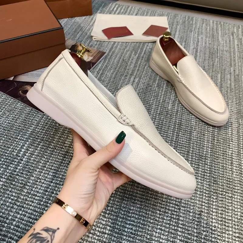Men's Business Leather Loafers Slip-On Casual Office Work Shoes British Soft Men Driving Flats Shoes Classic Men Shoe Size 38-48
