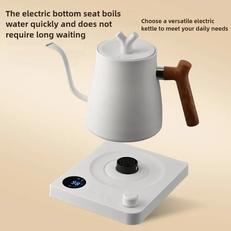 1000W Electric Gooseneck Kettle 1000ml 304 Stainless Steel Coffee Pot Intelligent Constant Temperature LED Display for CoffeeTea
