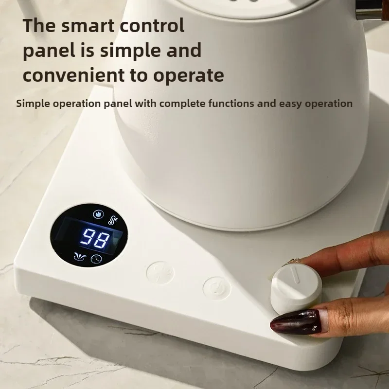 1000W Electric Gooseneck Kettle 1000ml 304 Stainless Steel Coffee Pot Intelligent Constant Temperature LED Display for CoffeeTea