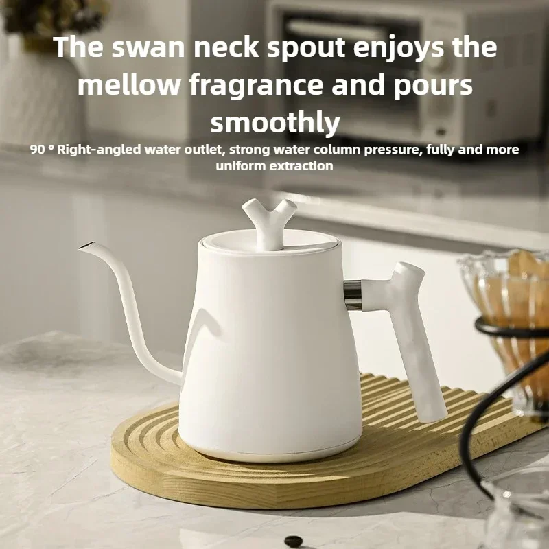 1000W Electric Gooseneck Kettle 1000ml 304 Stainless Steel Coffee Pot Intelligent Constant Temperature LED Display for CoffeeTea