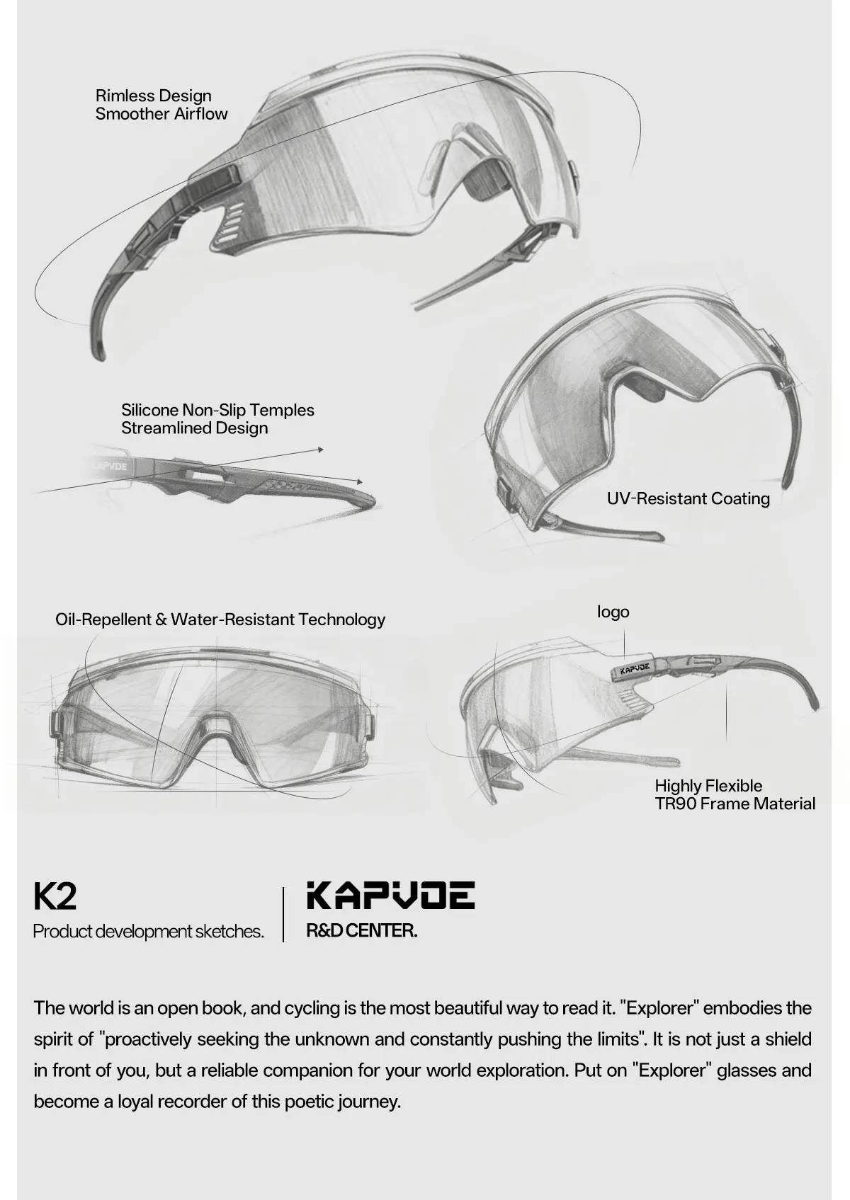 KAPVOE Outdoor Sports Hiking Women Bicycle Cycling UV400 Goggles Men Photochromic Cycling Sunglasses Road Driving Bike Glasses