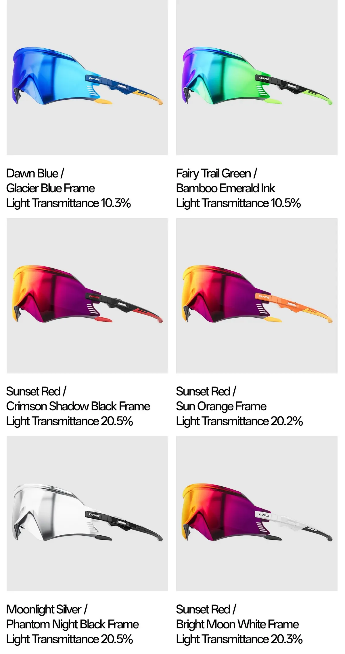 KAPVOE Outdoor Sports Hiking Women Bicycle Cycling UV400 Goggles Men Photochromic Cycling Sunglasses Road Driving Bike Glasses