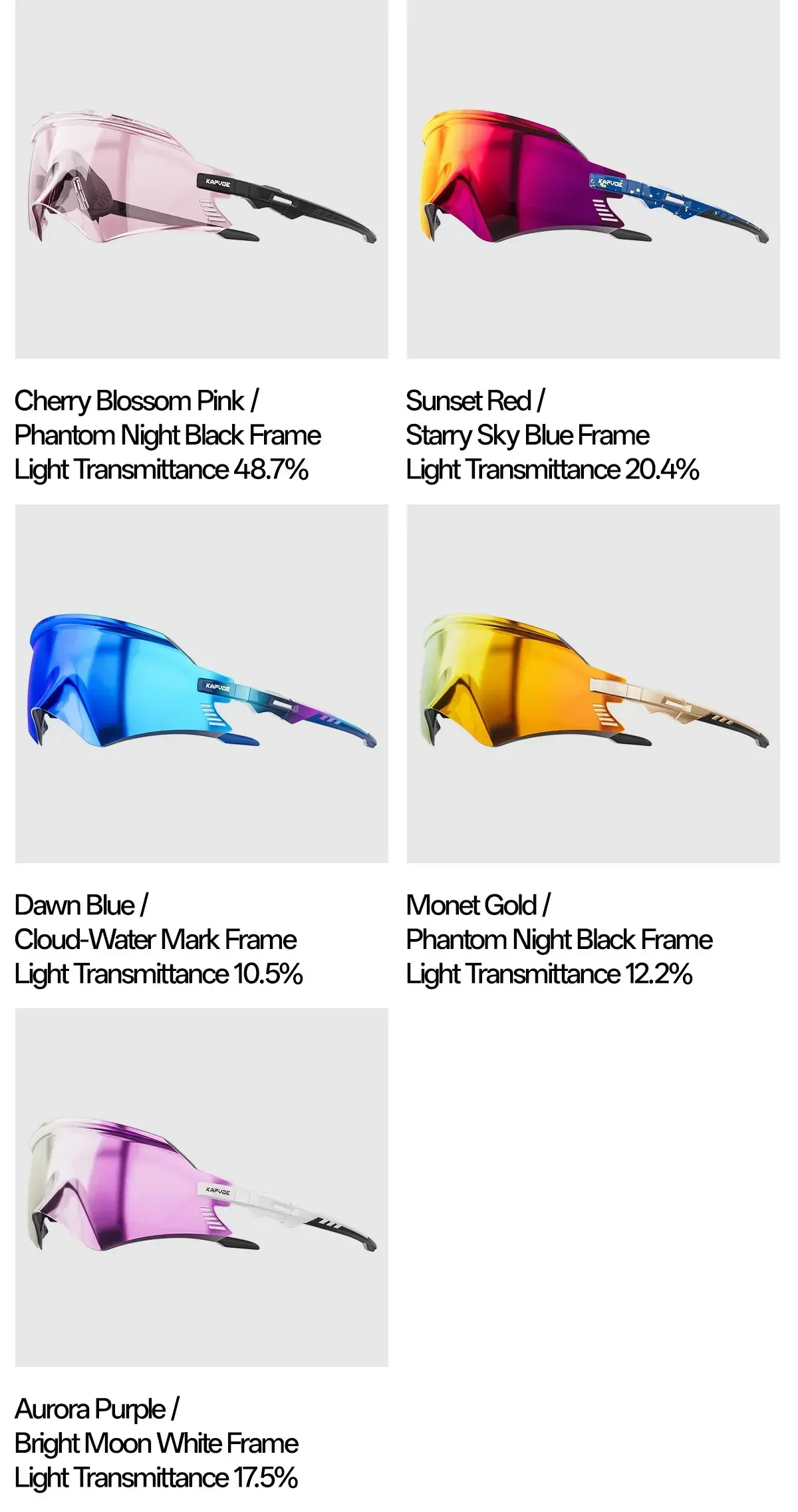 KAPVOE Outdoor Sports Hiking Women Bicycle Cycling UV400 Goggles Men Photochromic Cycling Sunglasses Road Driving Bike Glasses