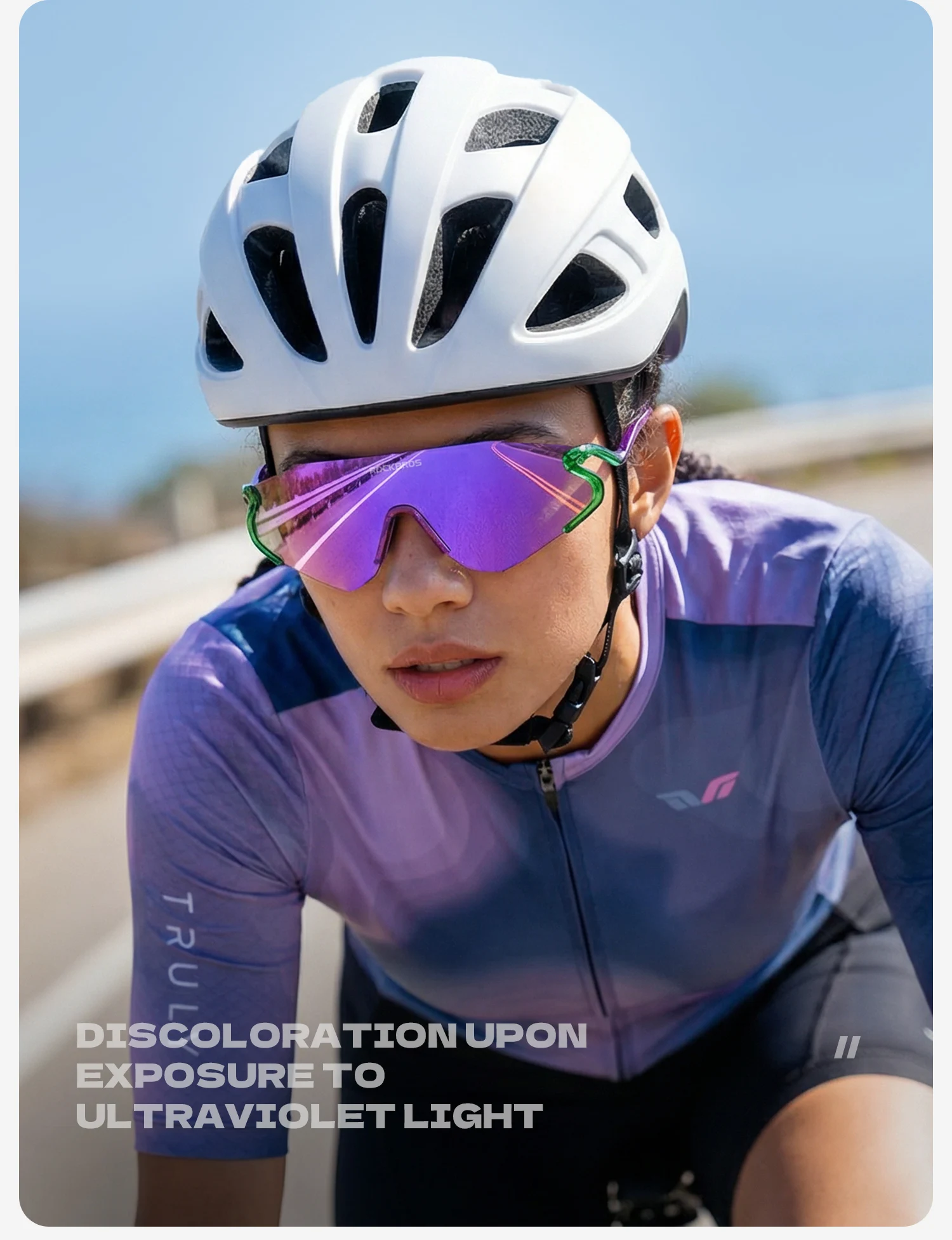 ROCKBROS Photochromic Cycling Glasses Windproof Dustproof UV400 Protection Glasses Cycling Outdoor Sports Sunglasses Unisex
