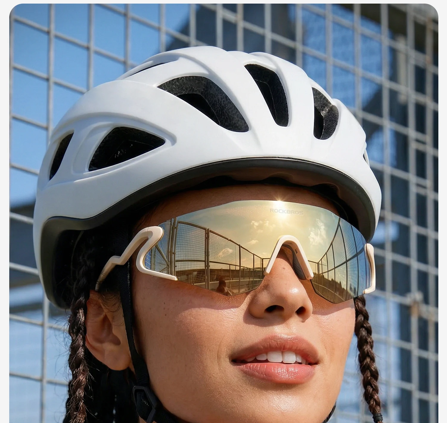 ROCKBROS Photochromic Cycling Glasses Windproof Dustproof UV400 Protection Glasses Cycling Outdoor Sports Sunglasses Unisex