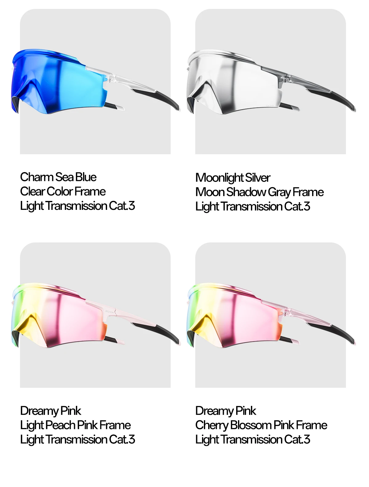 2026 SCVCN Sport Sunglasses Road Bike Mountain Bicycle Cycl Glasses Riding Goggle Sports Eyewear for Man Women Cycling Glasses