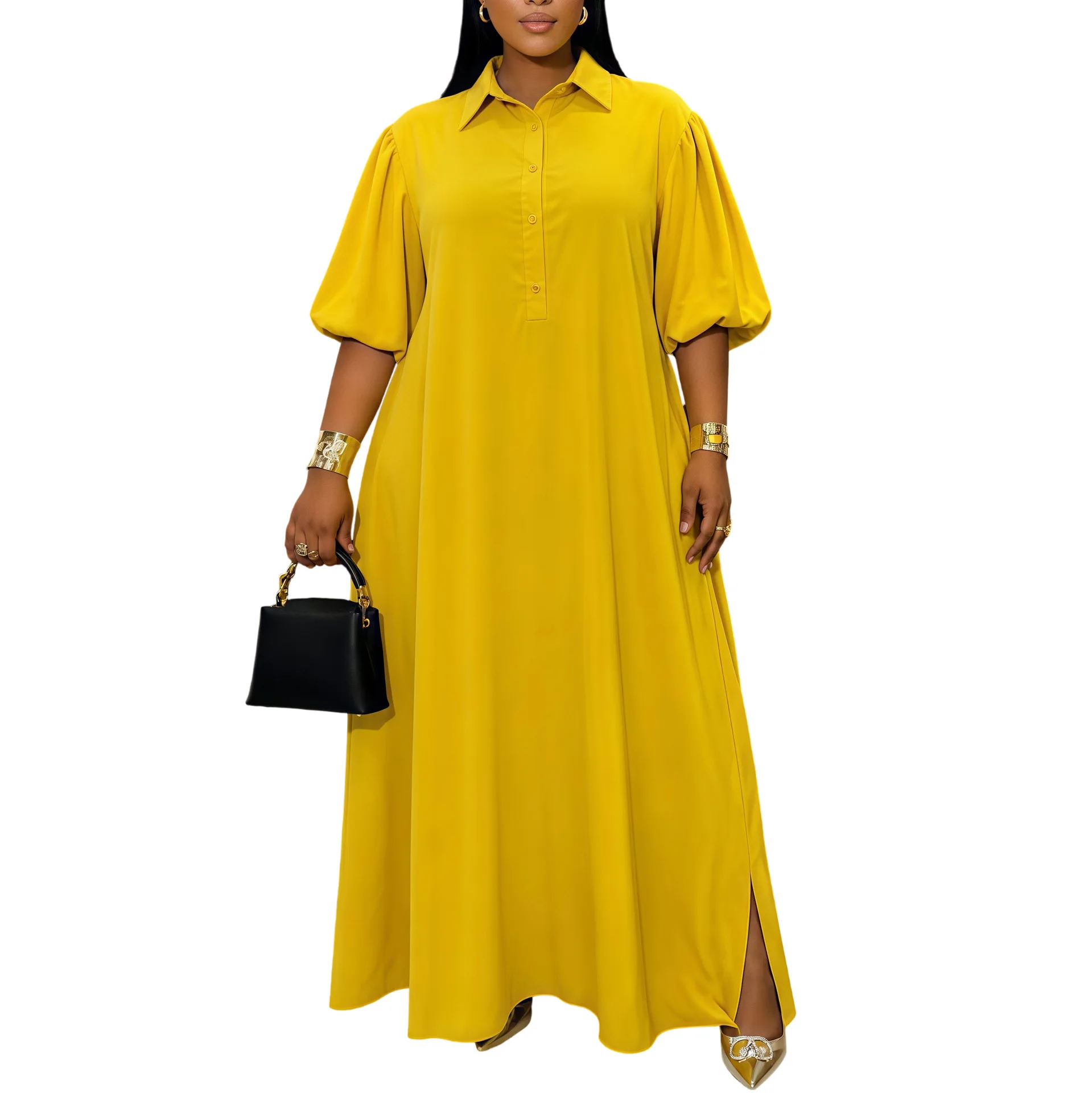 African Dress For Women Fashion Dashiki Pleated Vestidos Summer Autumn New Arrival Robe Elegant African Party Maxi Dress