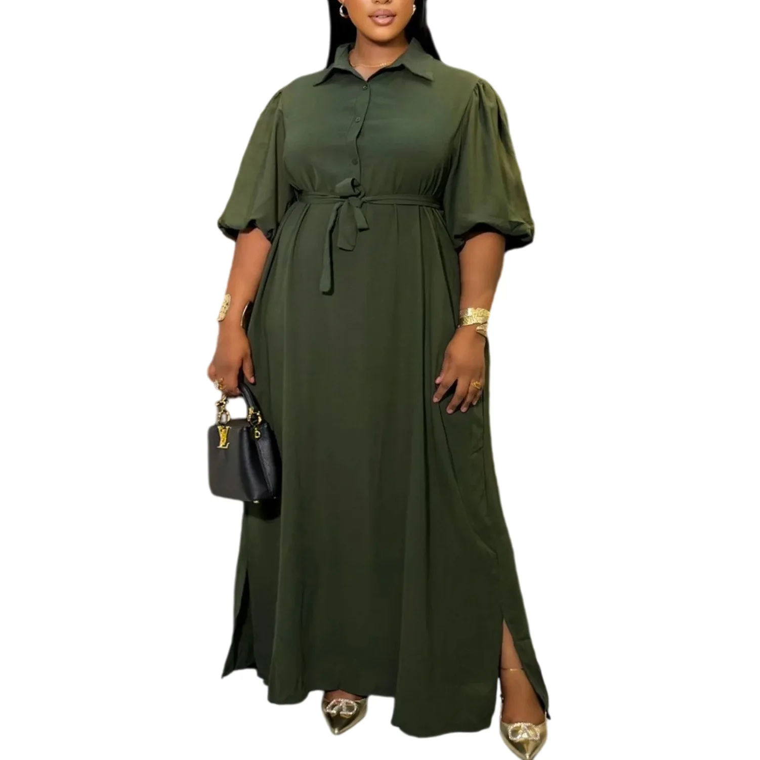 African Dress For Women Fashion Dashiki Pleated Vestidos Summer Autumn New Arrival Robe Elegant African Party Maxi Dress