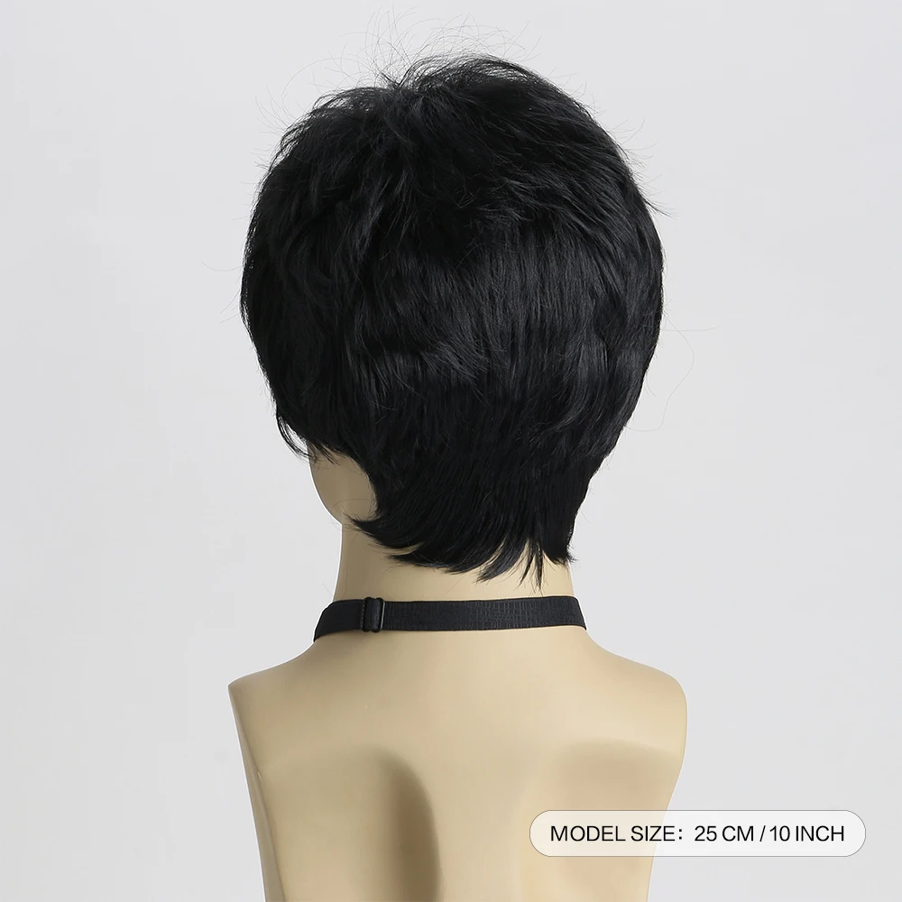 Short Natural Curly Hair For Male Young Men Heat Resistant Fiber Synthetic Wigs