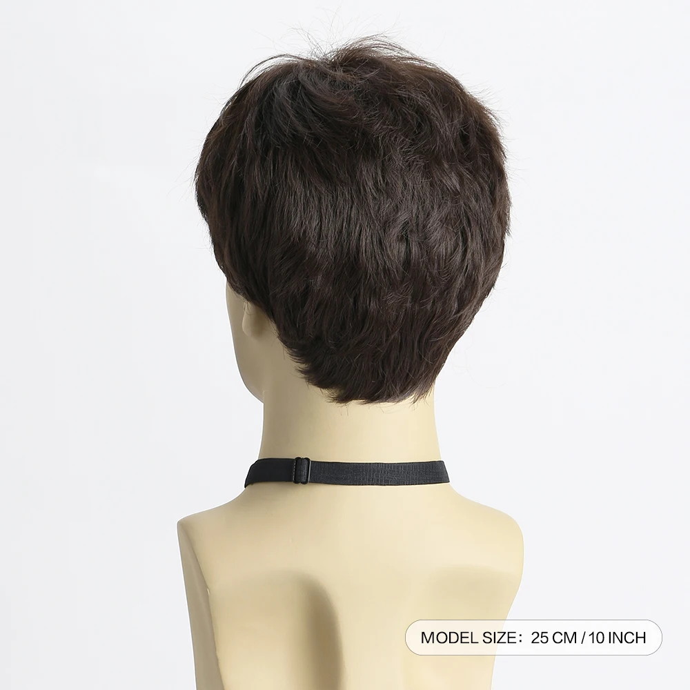 Short Natural Curly Hair For Male Young Men Heat Resistant Fiber Synthetic Wigs