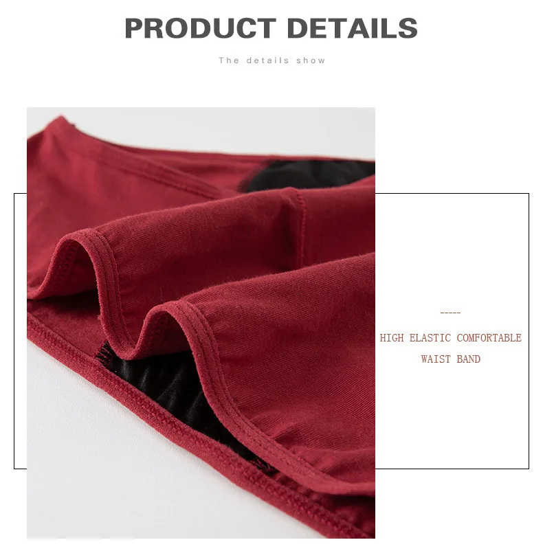 2pcs Woman Menstrual Panties Large Size Female Period Brief Leakproof Physiological Underwear Cotton Breathable Postpartum Panty