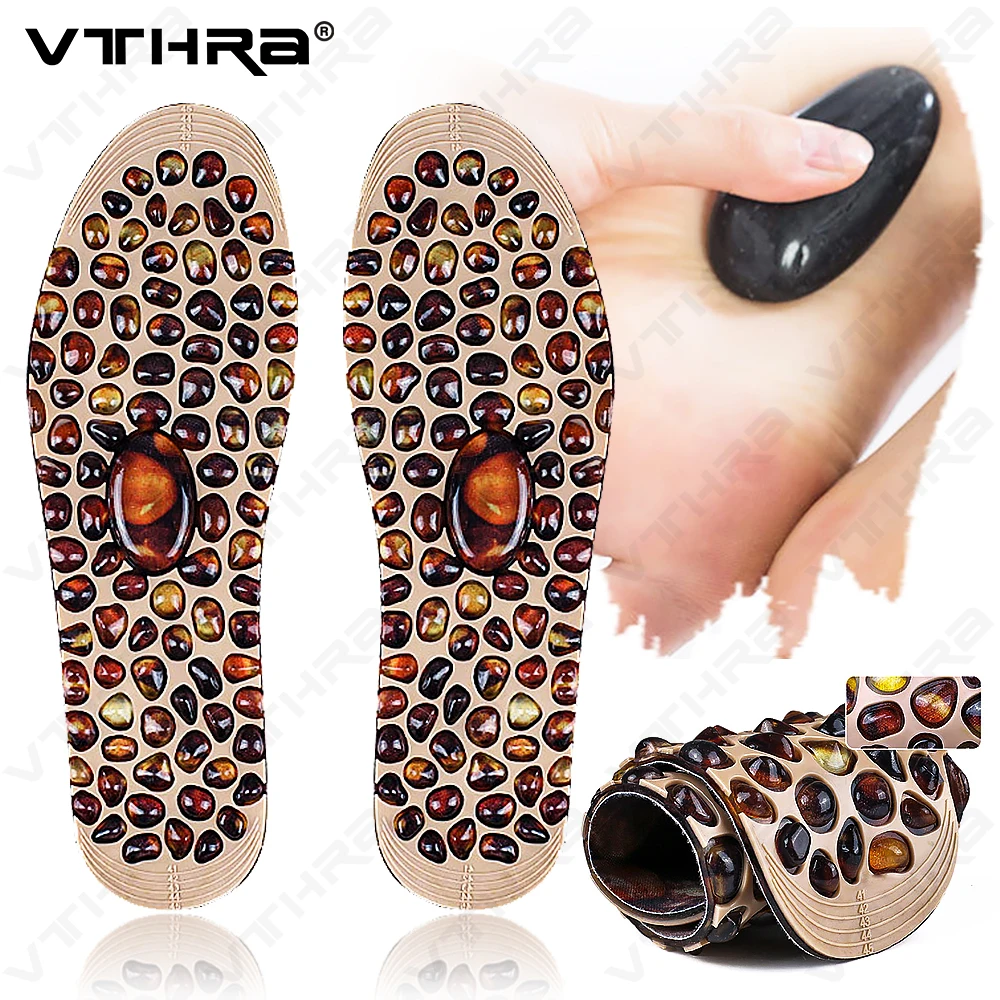 Feet Massage Insoles Soft Rubber Cobblestone Foot Reflexology Therapy Acupressure Pad Improve Blood Circulation Unisex Foot Sole