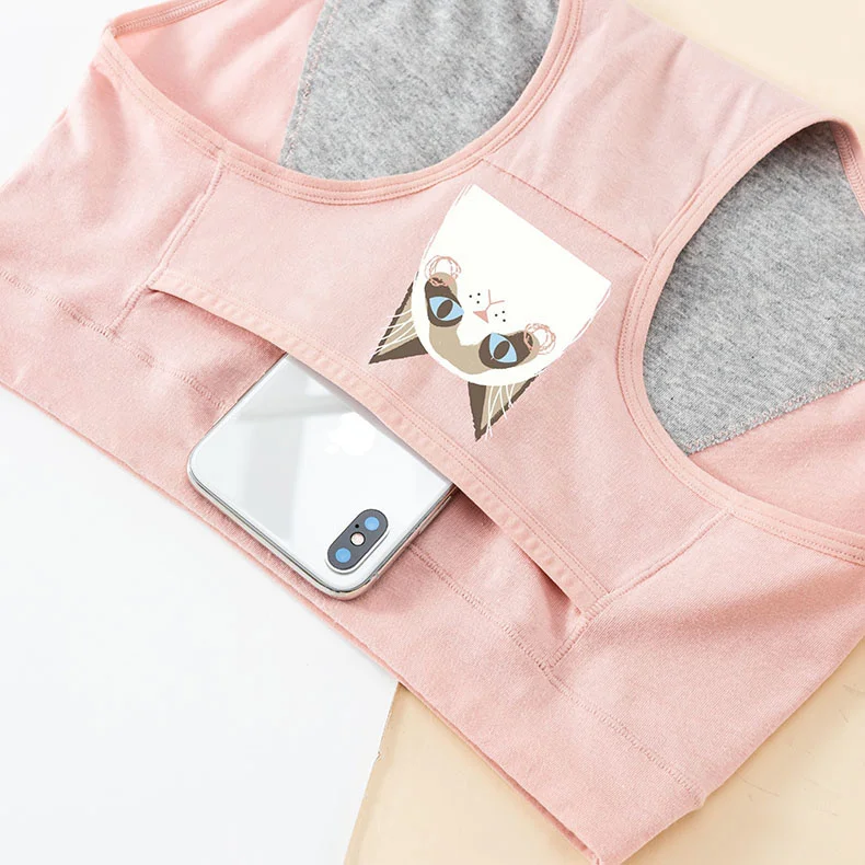 3PCS Cotton Menstrual Panties Leak Proof Breathable Cartoon cat Panties Woman Women Girls Physiological Pants Women's Intimates