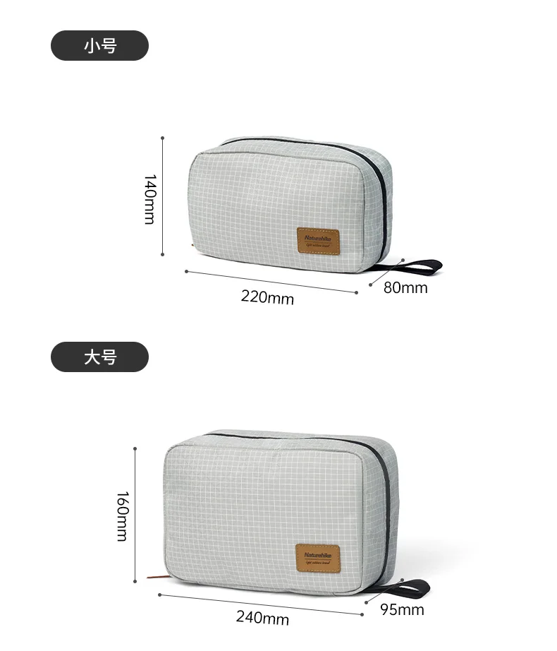 Naturehike SN03 Travel Hanging Toiletry Bag Water-proof Cosmetic Storage Bag PVC Wet Dry Separated Bag Camping Hiking Wash Bag