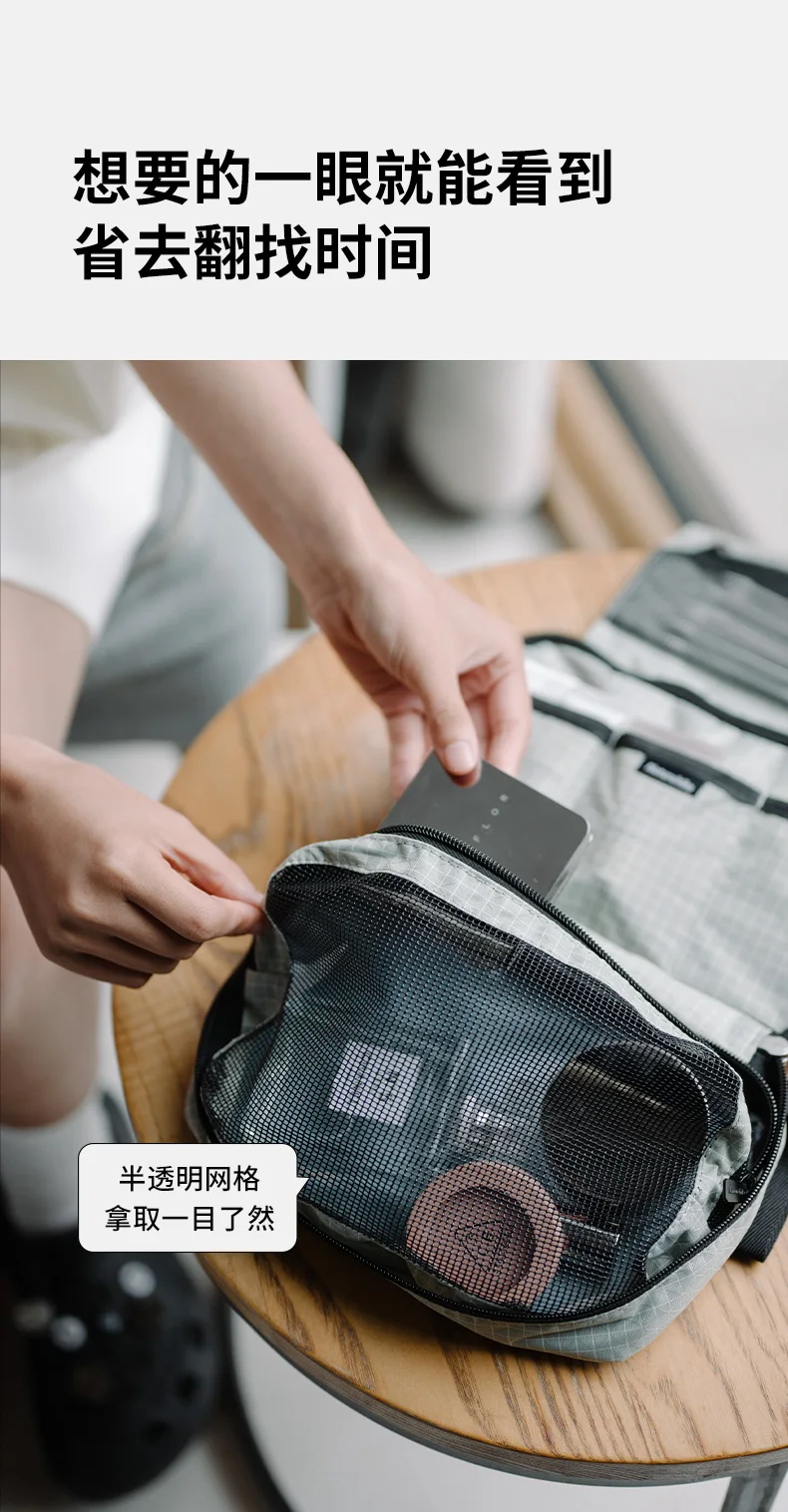 Naturehike SN03 Travel Hanging Toiletry Bag Water-proof Cosmetic Storage Bag PVC Wet Dry Separated Bag Camping Hiking Wash Bag