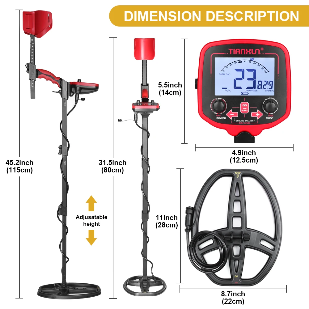 2026 New TIANXUN TX-850 TX850L Underground Gold Metal Detector Prospecting Treasure Detector With Carry Bag Headphone Cover