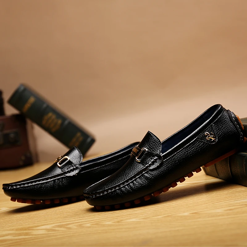 YRZL Loafers Men Handmade PU Leather Loafer Casual Driving Flats Slip-on Shoes Luxury Comfy Moccasins White Loafers Shoes Men
