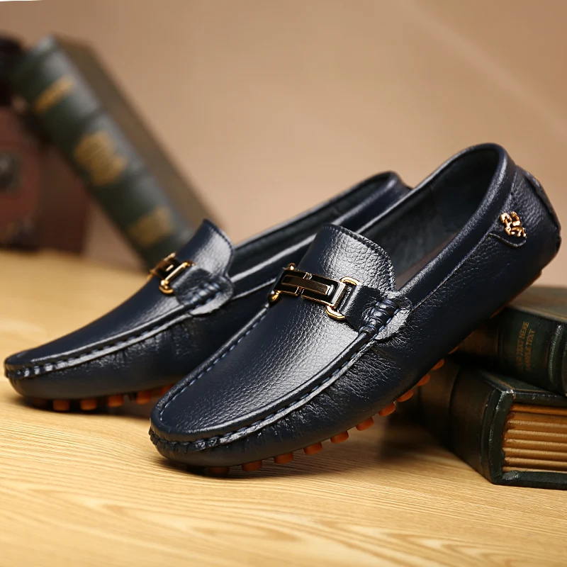 YRZL Loafers Men Handmade PU Leather Loafer Casual Driving Flats Slip-on Shoes Luxury Comfy Moccasins White Loafers Shoes Men