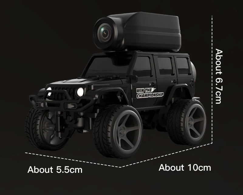 1:64 Mini Alloy RC Car, 2.4GHz Rear Drive Desktop Off-Road Toy Car with Camera, Christmas & Birthday Gift for Kids