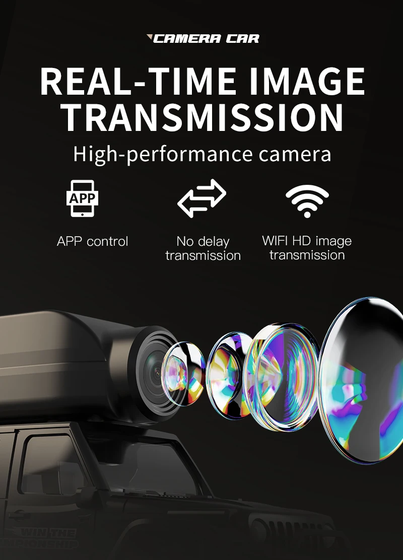 1:64 Mini Alloy RC Car, 2.4GHz Rear Drive Desktop Off-Road Toy Car with Camera, Christmas & Birthday Gift for Kids