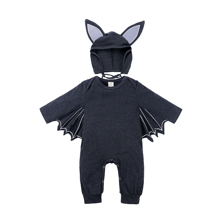Bat Baby Infant Cotton Rompers Halloween Toddler Kids Adorable Animal Clothes Jumpsuit Hallowmas Costumes With Hat