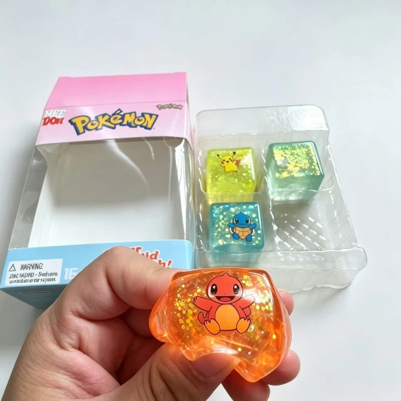 NeeDoh Super Solid Squish Glitter Jelly Cube Fidget Toy, 2 Styles Stress Relief Sensory Squeeze Toy for Adults Teens Squishy Toy