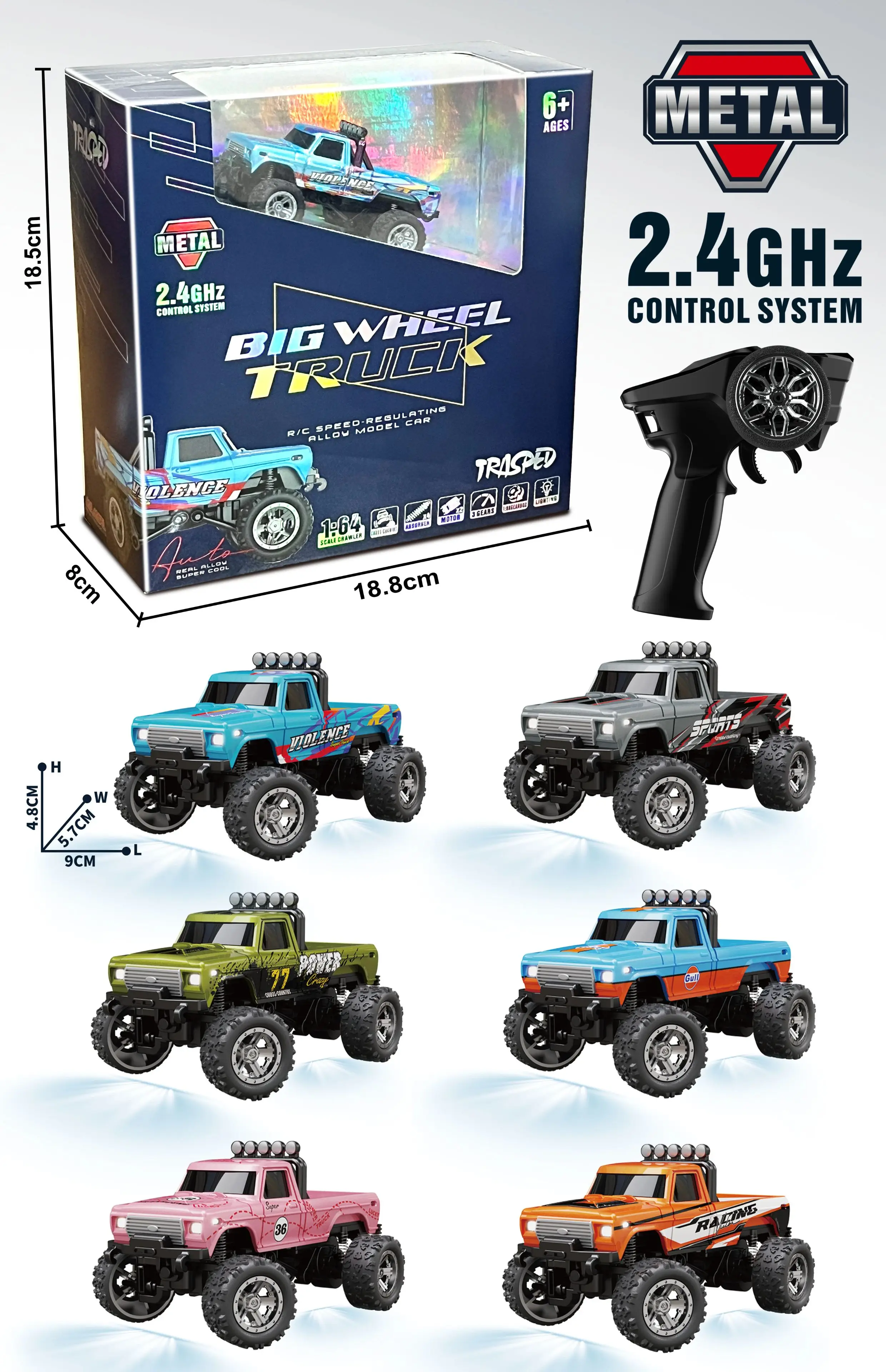 Mini RC Car 1:64 Remote Control Drift Car Mini High-Speed Off-road Climbing Racing Cars Children's Toys Adult Gifts In Stock